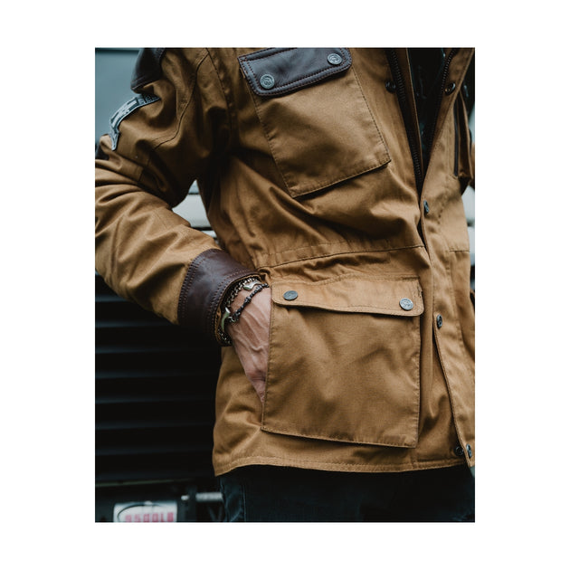 HOLY FREEDOM QUATTRO WAXED EVO JACKET - HAVANA – Strath Moto