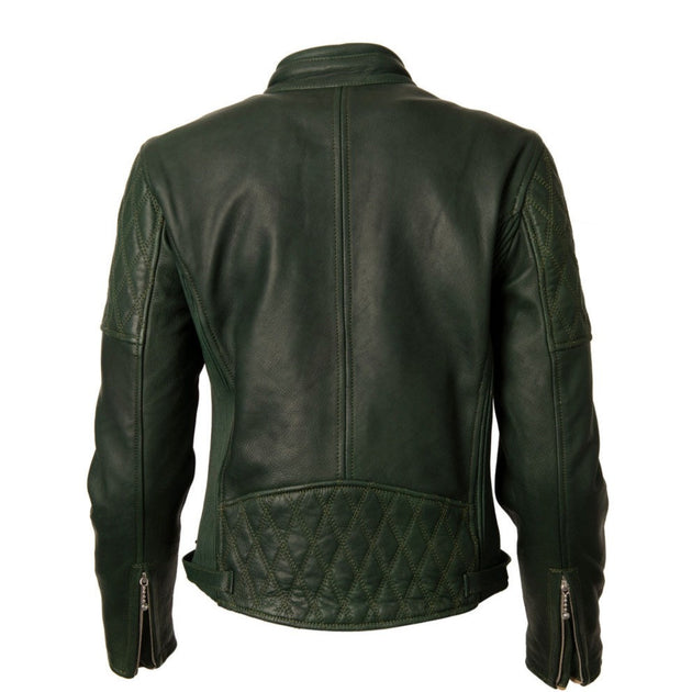 GOLDTOP LADIES BOBBER JACKET (CE ARMOURED) - BRITISH RACING GREEN