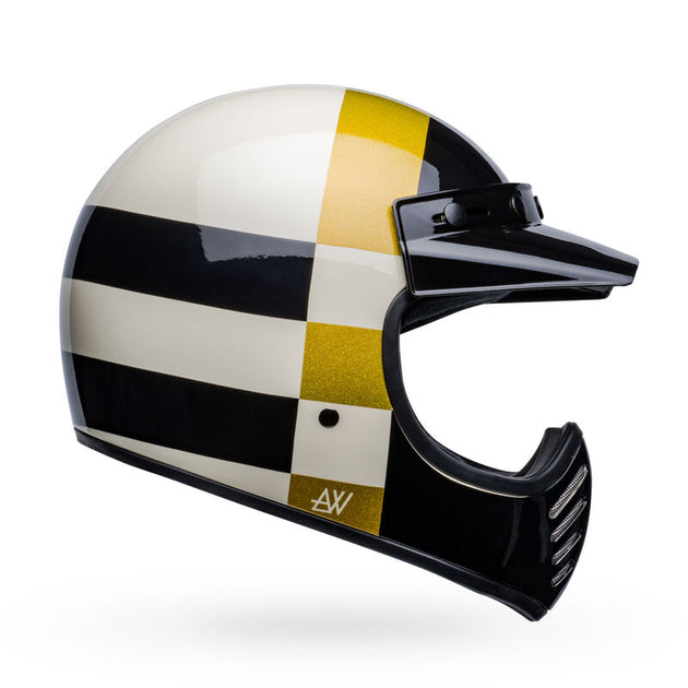 BELL MOTO 3 - ATWYLD ORBIT GLOSS WHITE/BLACK - SIZE S