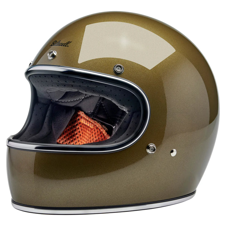 BILTWELL GRINGO ECE 22.06 HELMET - UGLY GOLD METALLIC