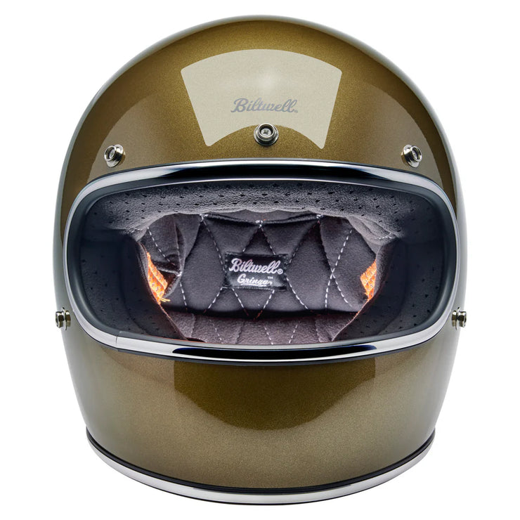 BILTWELL GRINGO ECE 22.06 HELMET - UGLY GOLD METALLIC