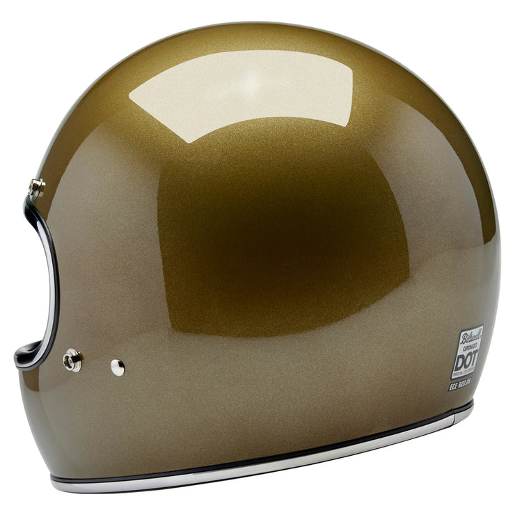 BILTWELL GRINGO ECE 22.06 HELMET - UGLY GOLD METALLIC