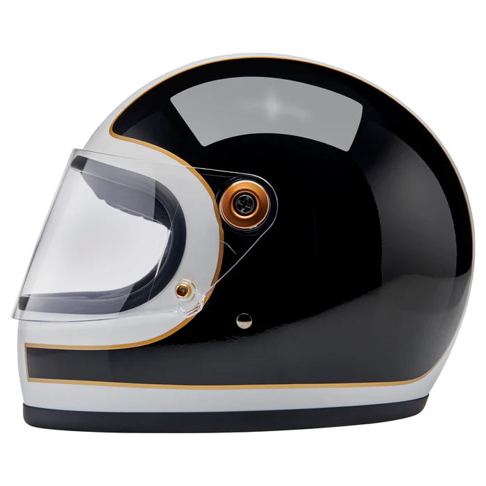 BILTWELL GRINGO S ECE 22.06 HELMET - GLOSS WHITE/GLOSS BLACK