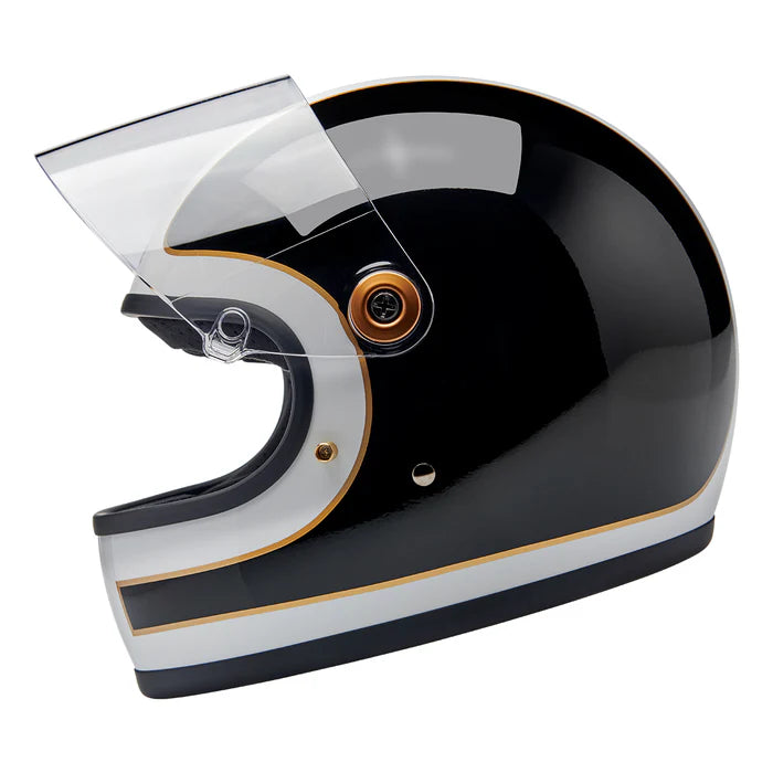 BILTWELL GRINGO S ECE 22.06 HELMET - GLOSS WHITE/GLOSS BLACK TRACKER