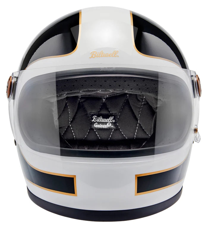 BILTWELL GRINGO S ECE 22.06 HELMET - GLOSS WHITE/GLOSS BLACK