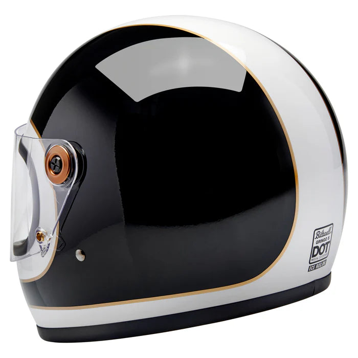 BILTWELL GRINGO S ECE 22.06 HELMET - GLOSS WHITE/GLOSS BLACK