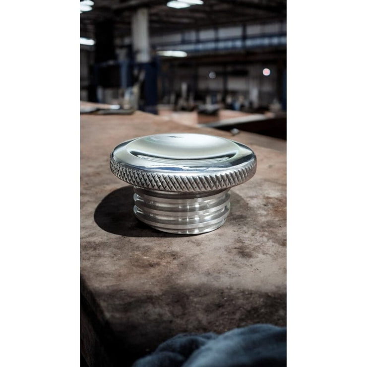 MOTONE JETSON DISHED LOW PROFILE FUEL GAS CAP - BILLET ALUMINIUM - POLISHED