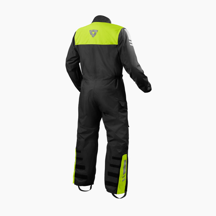 REV'IT! PACIFIC 4 H2O RAINSUIT - BLACK-NEON YELLOW