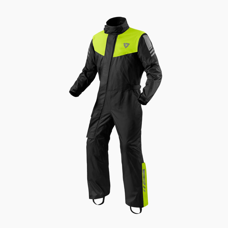 REV'IT! PACIFIC 4 H2O RAINSUIT - BLACK-NEON YELLOW