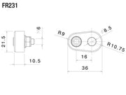 RIZOMA MOUNTING KIT FOR FRONT TURN SIGNALS - FR231B