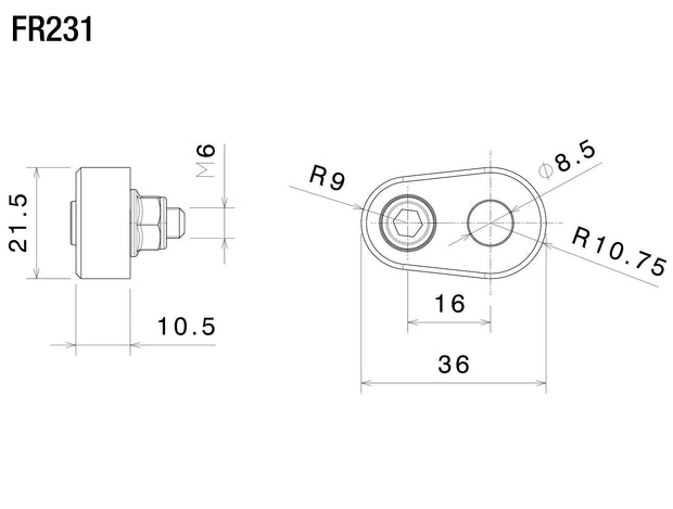 RIZOMA MOUNTING KIT FOR FRONT TURN SIGNALS - FR231B