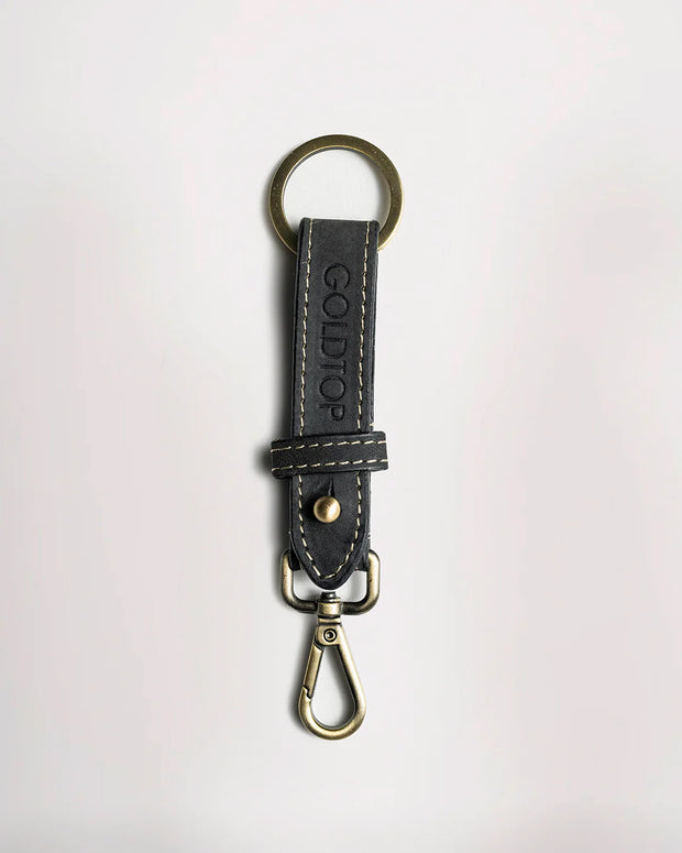 GOLDTOP LEATHER BELT KEYRING SLIM - BLACK