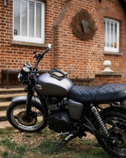 GOLDTOP CANVAS & LEATHER TANK BAG - SMALL - SLATE GREY & BLACK