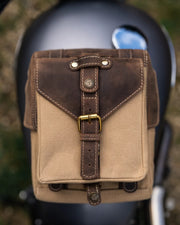 GOLDTOP CANVAS & LEATHER TANK BAG - SMALL - SAHARA & TOBACCO