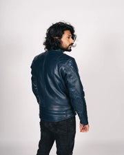 GOLDTOP '76 CAFE RACER JACKET (CE ARMOURED) - MIDNIGHT BLUE - SIZE 42