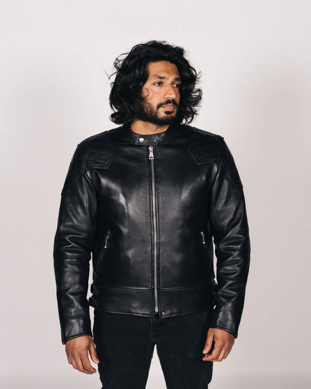 GOLDTOP '76 CAFE RACER JACKET (CE ARMOURED) - BLACK