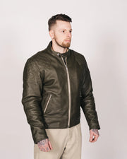 GOLDTOP '76 CAFE RACER JACKET (CE ARMOURED) - OLIVE GREEN