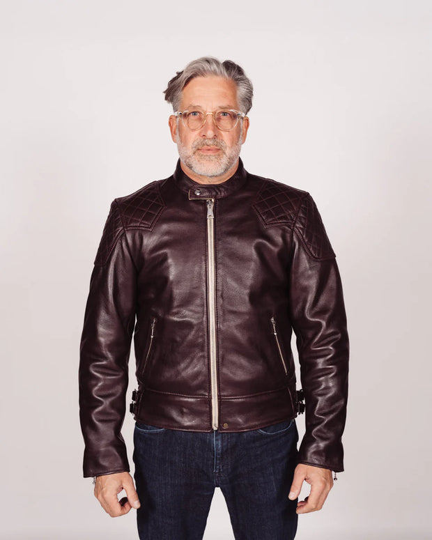 GOLDTOP '76 CAFE RACER JACKET (CE ARMOURED) - OXBLOOD