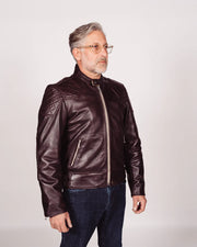 GOLDTOP '76 CAFE RACER JACKET (CE ARMOURED) - OXBLOOD