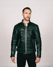 GOLDTOP '76 CAFE RACER JACKET (CE ARMOURED) - BRITISH RACING GREEN