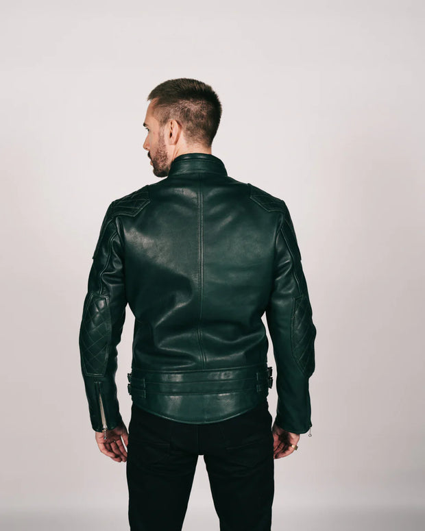 GOLDTOP '76 CAFE RACER JACKET (CE ARMOURED) - BRITISH RACING GREEN