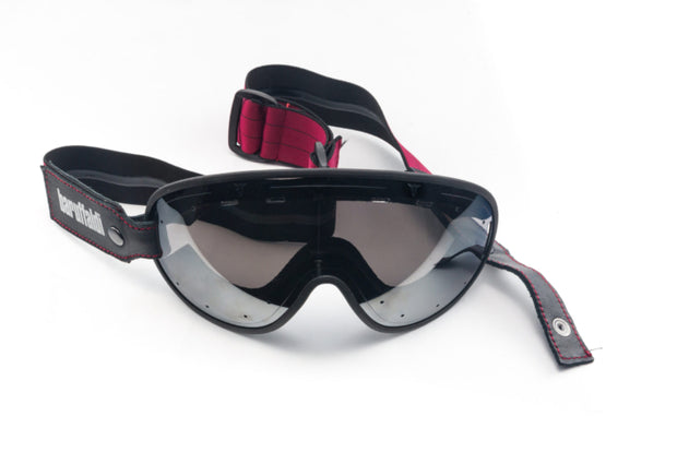 BARUFFALDI ETRURIA CAFE RACER GOGGLES - SMOKY MIRROR W/ RED BAND