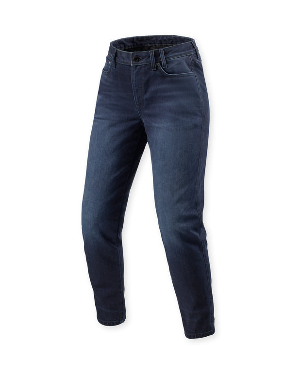 REV'IT! HARPER TF (TAPERED FIT) LADIES JEANS - DARK BLUE USED