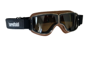 BARUFFALDI JTT CLASSIC AVIATOR GOGGLES - CHOCOLATE BROWN LEATHER