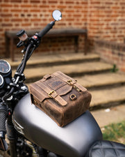 GOLDTOP LEATHER TANK BAG - LARGE - TOBACCO