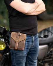 GOLDTOP LEATHER TANK BAG - SMALL - TOBACCO