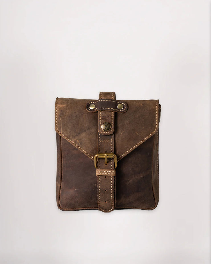 GOLDTOP LEATHER TANK BAG - SMALL - TOBACCO