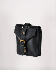 GOLDTOP LEATHER TANK BAG - SMALL - BLACK VEG TANNED