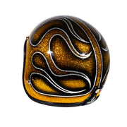 70's JET HELMET - SUPERFLAKES COLLECTION - FLAMES GOLD