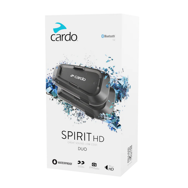 CARDO SPIRIT HD BLUETOOTH COMMUNICATOR - DUO PACK