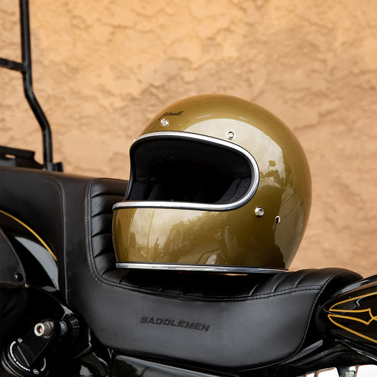 BILTWELL GRINGO ECE 22.06 HELMET - UGLY GOLD METALLIC