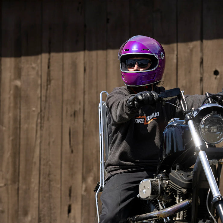 BILTWELL GRINGO SV ECE HELMET - METALLIC GRAPE