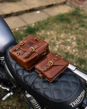 GOLDTOP LEATHER TANK BAG - LARGE - BROWN VEG TANNED