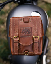 GOLDTOP LEATHER TANK BAG - LARGE - BROWN VEG TANNED