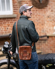 GOLDTOP LEATHER TANK BAG - LARGE - BROWN VEG TANNED