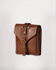 GOLDTOP LEATHER TANK BAG - SMALL - BROWN VEG TANNED