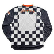 AGE OF GLORY CHECKER MESH JERSEY - WHITE BLACK ORANGE