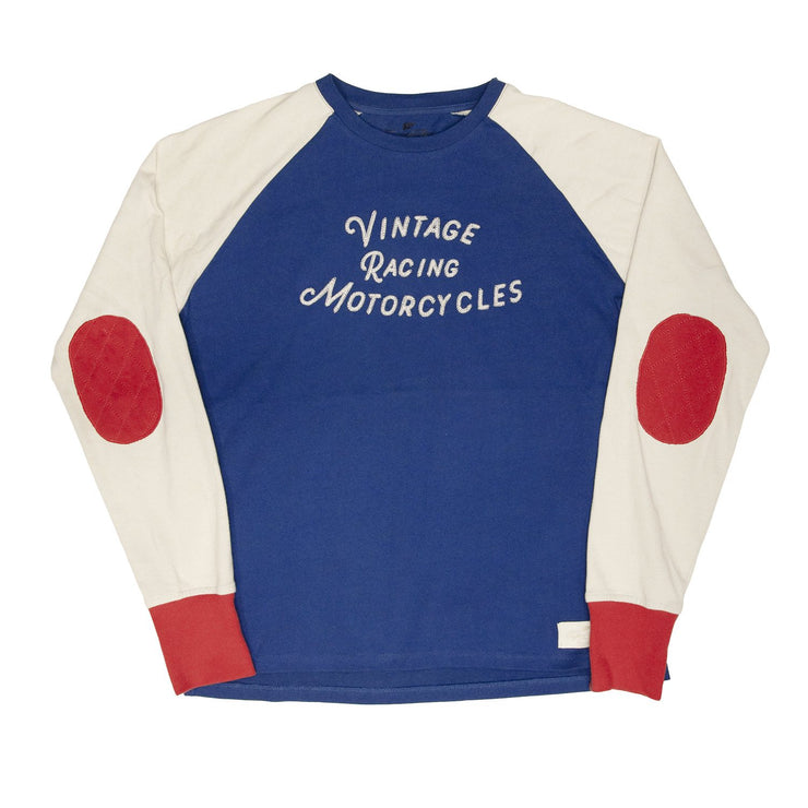 AGE OF GLORY HERITAGE RAGLAN LONG SLEEVE TEE - ROYAL BLUE / OFF-WHITE / RED