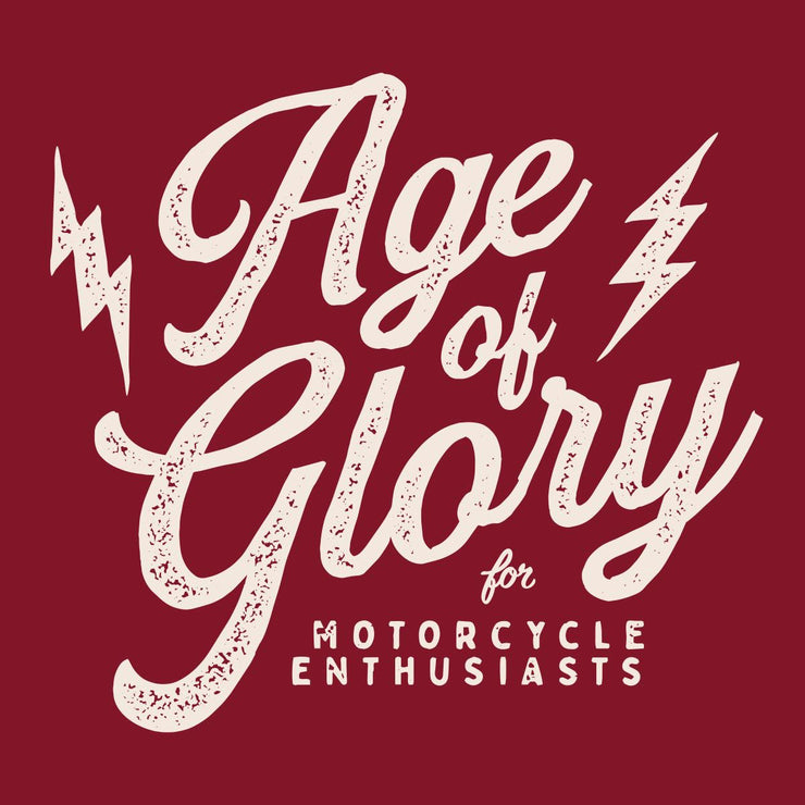 AGE OF GLORY LOGO T-SHIRT - BURGUNDY