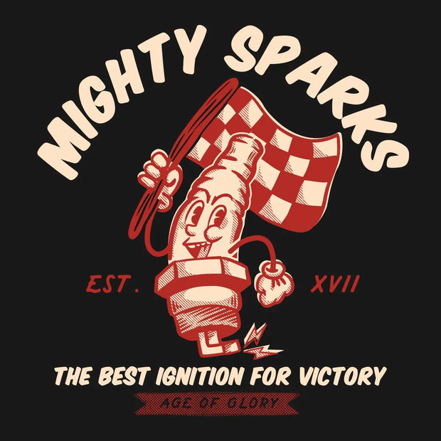 AGE OF GLORY MIGHTY SPARKS T-SHIRT - WASHED BLACK