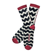 AGE OF GLORY TRACKS SOCKS - BLACK OFF-WHITE BURGUNDY