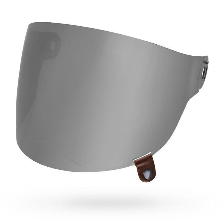 BELL BULLITT FLAT SHIELD - SILVER IRIDIUM w/ BROWN TAB