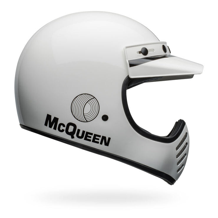 BELL MOTO 3 - STEVE MCQUEEN ANY GIVEN SUNDAY GLOSS WHITE/BLACK