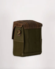 GOLDTOP CANVAS & LEATHER TANK BAG - LARGE - OLIVE GREEN & LIGHT TAN