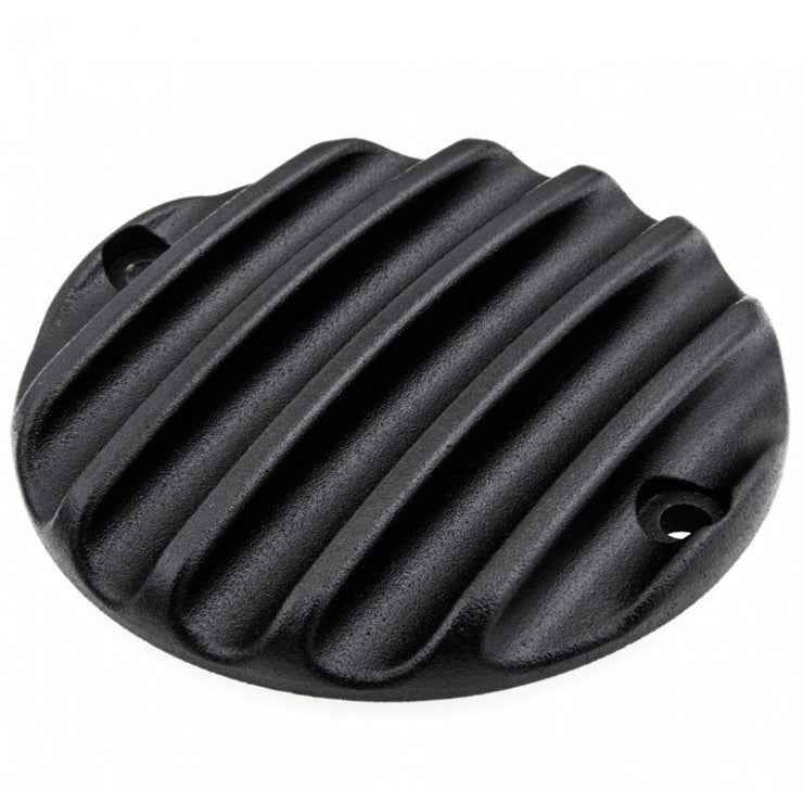 MOTONE CLUTCH (LHS) COVER/BADGE - RIBBED - BLACK