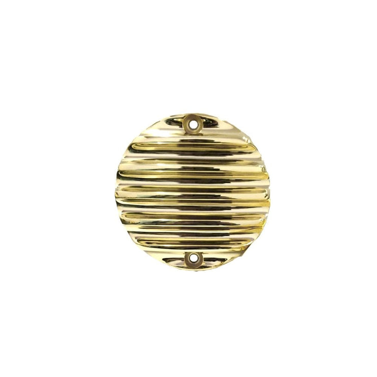 MOTONE CLUTCH (LHS) COVER/BADGE - RIBBED - SOLID BRASS